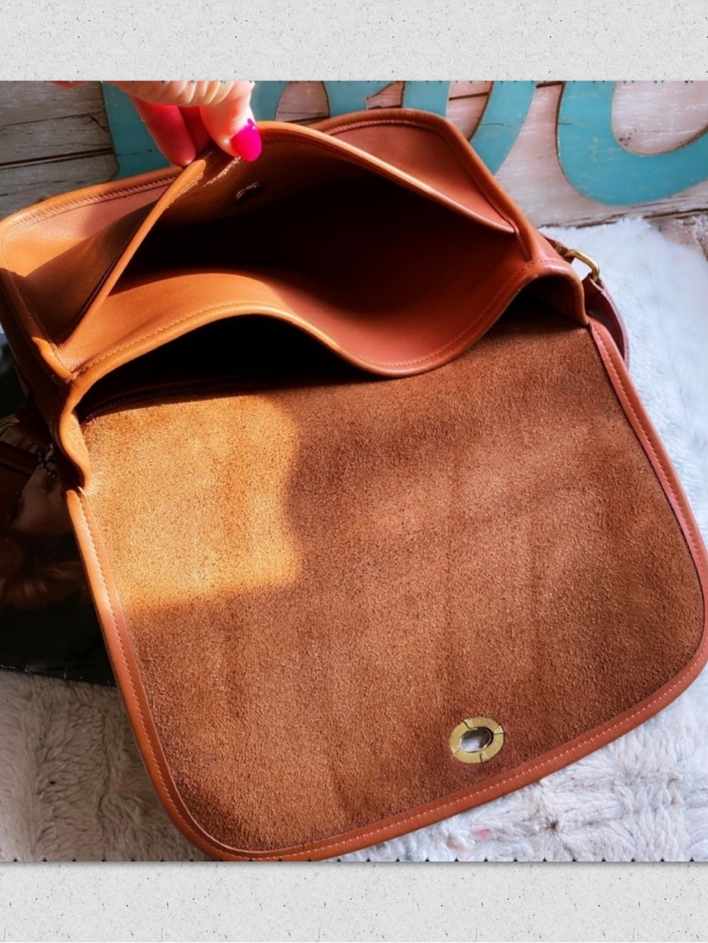 VINTAGE COACH BRITISH TAN CROSSBODY CLASSIC CITY BAG 9790 - Picture 11 of 17